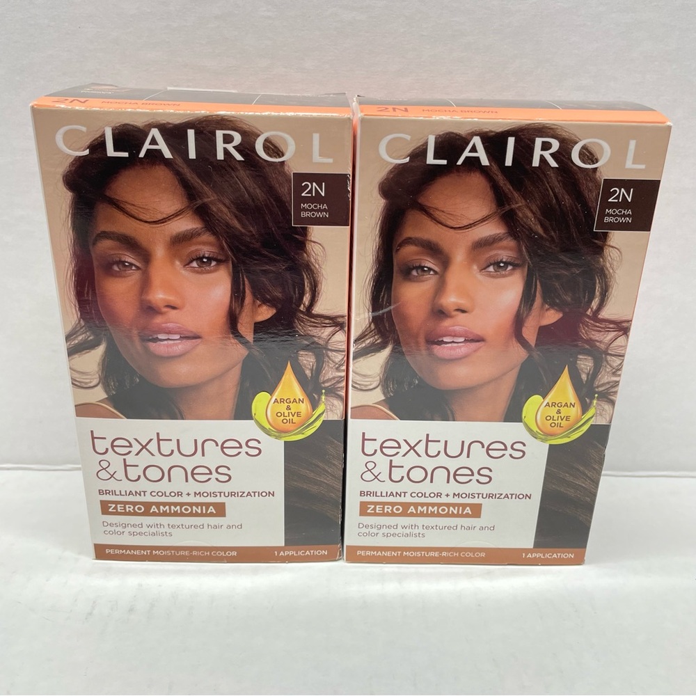 🦋$5🦋 Clairol Mocha Brown 2N Textures and Tones bundle of 2, permanent